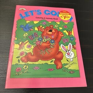 Vintage Landoll’s 1992 Let’s Color Coloring & Activity Book Bear New Old Stock